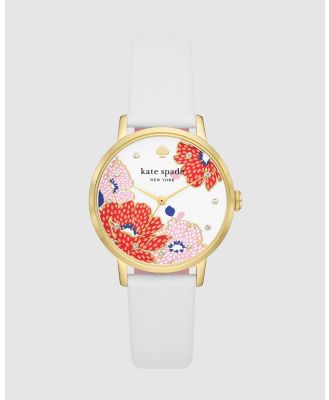 Kate Spade - Metro White Analogue Watch - Watches (Gold) Metro White Analogue Watch