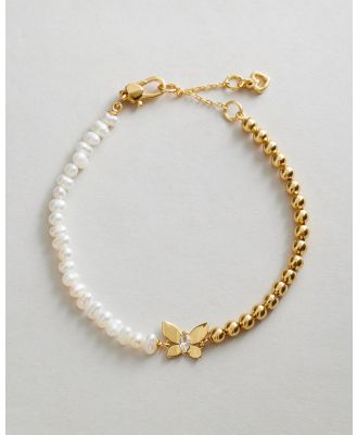 Kate Spade - Pearl And Gold Bead Bracelet - Jewellery (Cream & Gold) Pearl And Gold Bead Bracelet