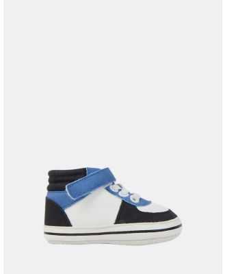 Kicks - Kody Sneaker Boot - Flats (White/Black/Blue) Kody Sneaker Boot
