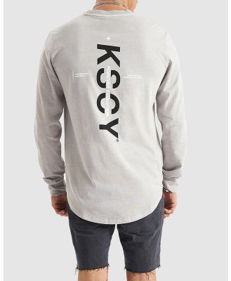 Kiss Chacey - Irvine Dual Curved Ls Tee - Long Sleeve T-Shirts (Pigment Dove) Irvine Dual Curved Ls Tee