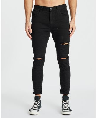 Kiss Chacey - K4 Cropped Jeans - Crop (Destroyed Black) K4 Cropped Jeans