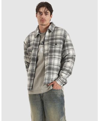 Kiss Chacey - Rustic Stride Relaxed Overshirt - Coats & Jackets (Black/White Check) Rustic Stride Relaxed Overshirt