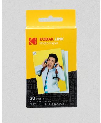 Kodak - Kodak Zink 2”x3” Photo Paper 50 Sheets - Home (White) Kodak Zink 2”x3” Photo Paper 50 Sheets