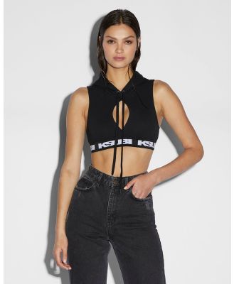 Ksubi - Incubus Hoodie Tank Black - Cropped tops (BLACK) Incubus Hoodie Tank Black