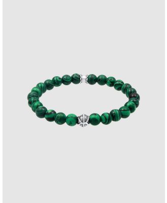 Kuzzoi -  Bracelet Synthetic Malachite Oxidized 925 Silver - Jewellery (green) Bracelet Synthetic Malachite Oxidized 925 Silver