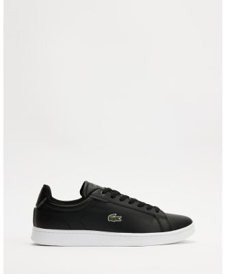 Lacoste - Carnaby Pro Leather Trainers   Men's - Lifestyle Sneakers (White & Black) Carnaby Pro Leather Trainers - Men's