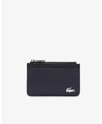 Lacoste - Nilly RFID Protect Zipped Card Holder - Wallets (BLUE) Nilly RFID Protect Zipped Card Holder