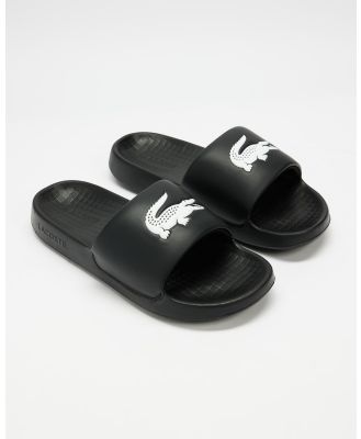 Lacoste - Serve Slide 1.0   Men's - Casual Shoes (Black & White) Serve Slide 1.0 - Men's