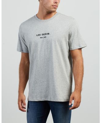 Lee - Classic Embroidery Tee - T-Shirts & Singlets (Grey Marle) Classic Embroidery Tee