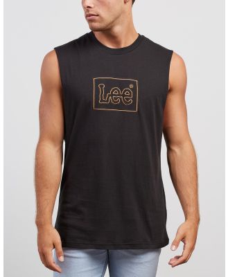 Lee - Lee Line Muscle - T-Shirts & Singlets (Washed Black) Lee Line Muscle
