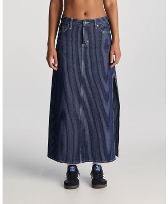 Lee - Mid Rise Maxi Skirt - Skirts (BLUE) Mid Rise Maxi Skirt