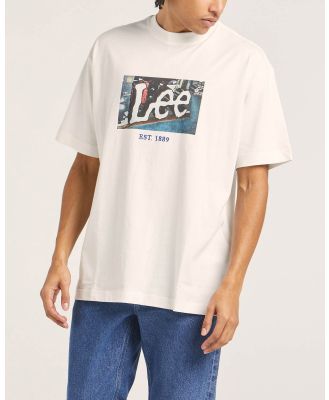 Lee - Twitch Boxed Baggy Recycled Cotton Tee - T-Shirts & Singlets (WHITE) Twitch Boxed Baggy Recycled Cotton Tee