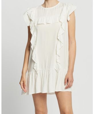 LENNI the label - Asta Frill Dress - Dresses (White Lurex) Asta Frill Dress