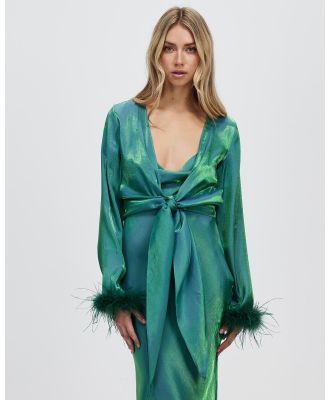 LENNI the label - Fame Feather Blouse - Tops (Ice) Fame Feather Blouse