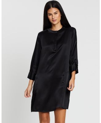Lindsay Nicholas New York - Silk Shirt Dress - Dresses (Black) Silk Shirt Dress