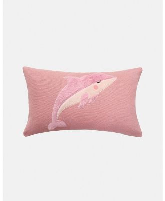 Linen House Kids - Dreamy Dolphin Filled Cushion - Kids Bedding & Accessories  (Pink) Dreamy Dolphin Filled Cushion