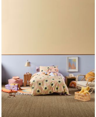 Linen House Kids - Hello Sunshine Quilt Cover Set - Kids Bedding & Accessories  (Peach) Hello Sunshine Quilt Cover Set