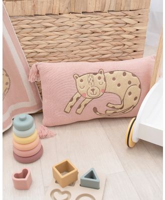 Lolli Living - 100% Cotton Knit Cushion   Tropical Mia - Nursery (Blush) 100% Cotton Knit Cushion - Tropical Mia
