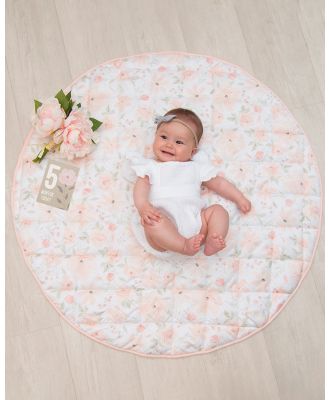 Lolli Living - Play Mat with Milestone Cards   Meadow - Accessories (Pink) Play Mat with Milestone Cards - Meadow