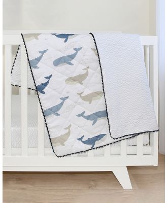 Lolli Living - Quilted Cot Comforter   Oceania - Nursery (Blue) Quilted Cot Comforter - Oceania