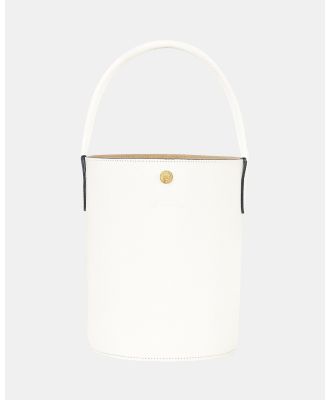 Longchamp - Epure Top Handle Bucket Bag   Small - Handbags (White) Epure Top Handle Bucket Bag -