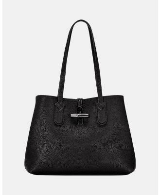 Longchamp - Roseau Essential Tote Bag   Medium - Handbags (Noir) Roseau Essential Tote Bag -
