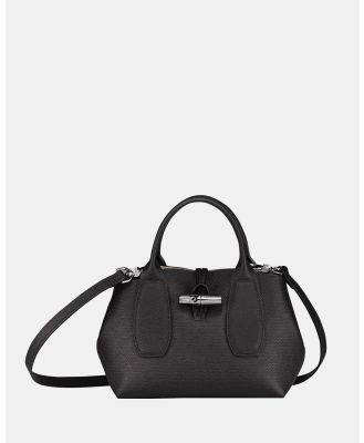 Longchamp - Roseau Top Handle Bag   Small - Handbags (Black) Roseau Top Handle Bag -