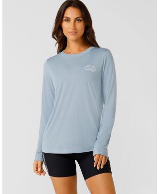 Lorna Jane - Lotus Long Sleeve Top - Long Sleeve T-Shirts (Glacier Blue) Lotus Long Sleeve Top