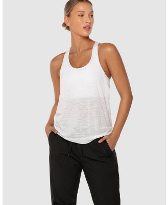 Lorna Jane - Slouchy Gym Tank - Muscle Tops (White) Slouchy Gym Tank