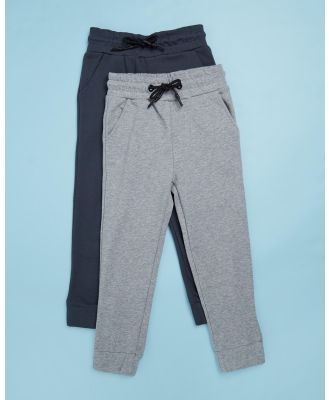 Lost Society - Joggers   Kids 2 Pack - Sweatpants (Grey Marle & Navy) Joggers - Kids 2-Pack