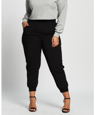 Love Your Wardrobe - Bree Relaxed Rib Cuff Pants - Pants (Black) Bree Relaxed Rib Cuff Pants