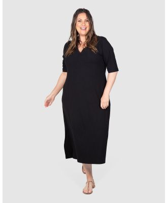 Love Your Wardrobe - Jasmine Knit Column Dress - Bodycon Dresses (Black) Jasmine Knit Column Dress