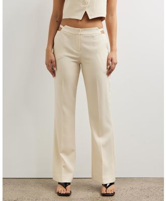 Lover - Bode Crepe Tailored Cut Out Pants - Pants (Neutral) Bode Crepe Tailored Cut Out Pants