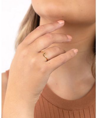 Lovisa - Gold Plated Sterling Silver Ocean Wave Ring - Jewellery (Gold) Gold Plated Sterling Silver Ocean Wave Ring