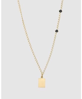Luna Rae - Solid Gold   Black Night Necklace - Jewellery (Gold) Solid Gold - Black Night Necklace