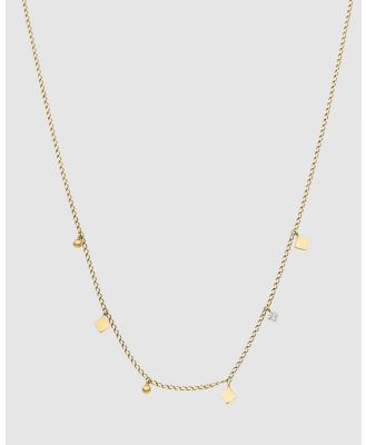 Luna Rae - Solid Gold   Mirrored Stars Necklace - Jewellery (Gold) Solid Gold - Mirrored Stars Necklace