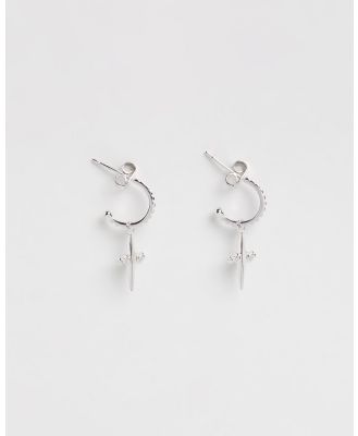 Luv Aj - Mini Cross Hoops - Jewellery (Silver) Mini Cross Hoops
