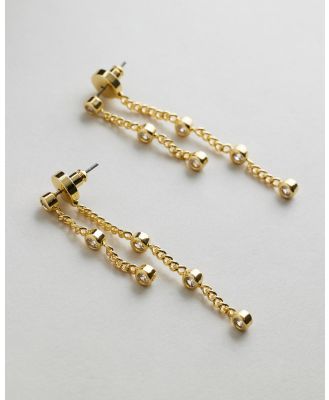 Luv Aj - The Estelle Double Chain Studs - Jewellery (Gold) The Estelle Double Chain Studs