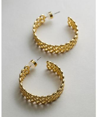 Luv Aj - The Metal Lace Hoops - Jewellery (Gold) The Metal Lace Hoops
