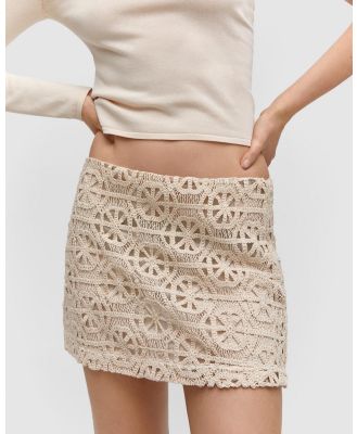 M.N.G - Crochet Skirt - Skirts (Light Beige) Crochet Skirt
