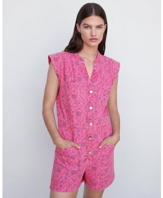 M.N.G - Flora Playsuit - Jumpsuits & Playsuits (Bright Pink) Flora Playsuit