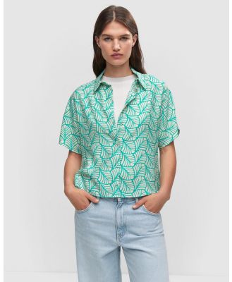M.N.G - Flora Shirt - Tops (Turquoise & Aqua) Flora Shirt