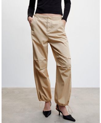 M.N.G - Parachut Trousers - Pants (Light/Pastel Brown) Parachut Trousers