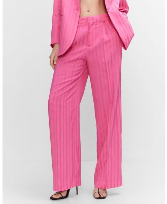 M.N.G - Stripe Trousers - Pants (Bright Pink) Stripe Trousers