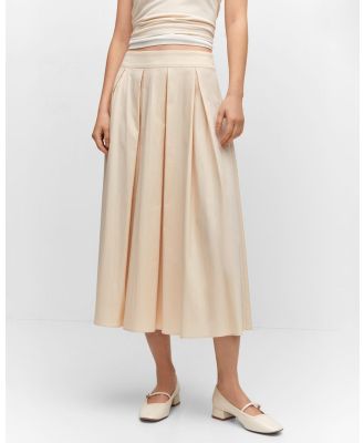 M.N.G - Tabli Skirt - Pleated skirts (Light Beige) Tabli Skirt