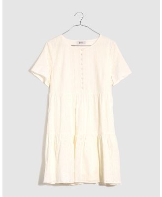 Madewell - Embroidered Eyelet Tiered Mini Dress - Dresses (Lighthouse) Embroidered Eyelet Tiered Mini Dress