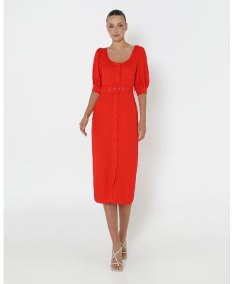 Madison The Label - Darci Midi Dress - Dresses (Red) Darci Midi Dress