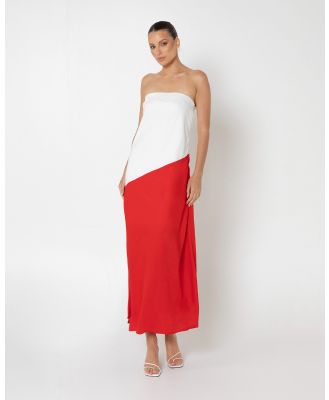 Madison The Label - Joanna Maxi Dress - Dresses (White/Red) Joanna Maxi Dress