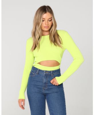 Madison The Label - Olivia Knit Top - Tops (Lime) Olivia Knit Top