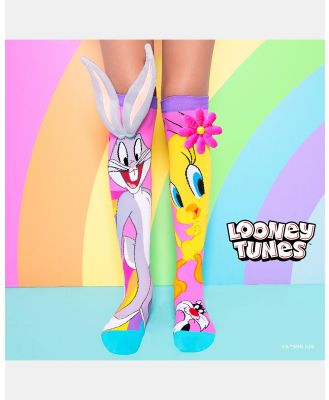 MADMIA - Tweety Bugs Bunny Socks   Kids Teens - Knee High Socks (Multi) Tweety Bugs Bunny Socks - Kids-Teens